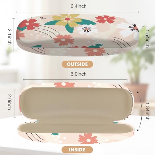 Image of Glasses Case Hard Shell,Portable Protective Eyeglasses Case, Eyeglass Holder Box with Cleaning Cloth,for Women Men