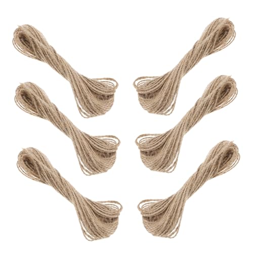 Lurrose 10pcs Natural Jute Twine Rope Heavy Duty String for