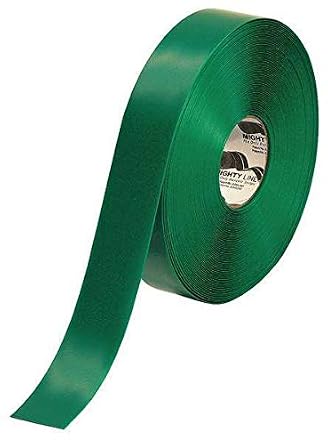 Mighty Line 5S Floor Marking Tape, 2 in Wide, 100 ft Roll, Green