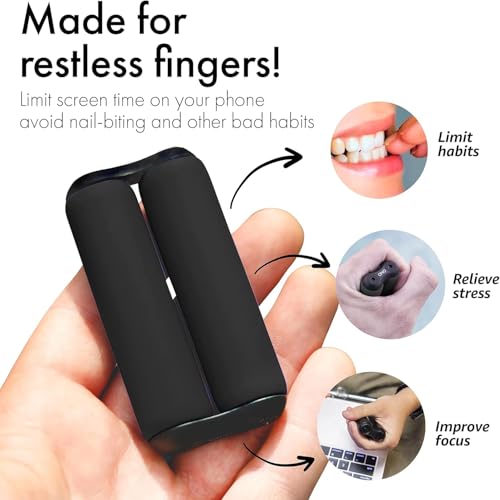 Image of Roller - Handheld Fidget Toy for Adults | Help Relieve Stress, Anxiety, Tension | Promotes Focus, Clarity | Compact, Portable Design (Junior Size /ABS Plastic, Black)