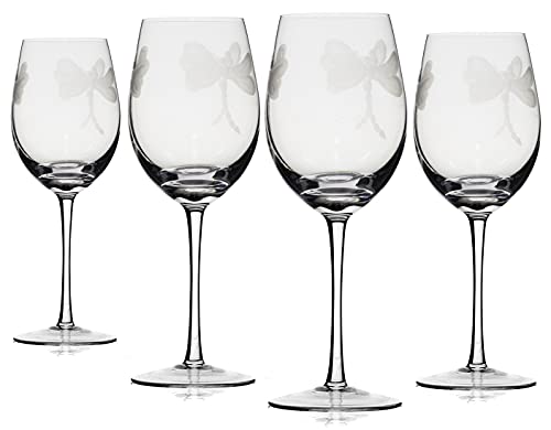 Dragonfly Wine Glasses For White And Red Wine, Water Or Whiskey, By The Wine Savant, Each Glass Is Individually Sand Etched - Dragonfly Wine Glasses (Stemmed) #TOP22