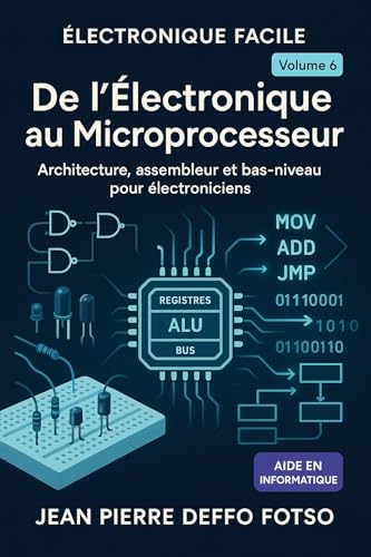 De l’Électronique au Microprocesseur : architecture, assembleur et bas-niveau pour électroniciens: COLLECTION L’ÉLECTRONIQUE FACILE (pour débutants & autodidactes) volume 6