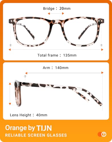 TIJN Sleep Glasses for 99.9% Blue Green Light Blocking Dual AR Coatings Red Lens for Computer Gaming Reduce Eyestrain,Declan