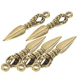 SOLUSTRE Colgante Artesanal de Latón Vajra Dorado Vintage para Llavero Adorno de Mortero, Adecuado para Decoración Colgante y Manualidades DIY