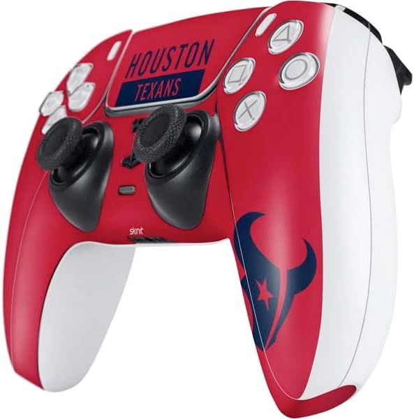Skinit Decal Gaming Skin Compatible with PS5 Controller - Officially Licensed NFL Houston Texans Red Performance Series Design