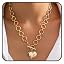 heart choker necklace-gold