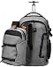 SWICKY RICOOI Rucksack mit Rollen 2 in 1 Abnehmbarer Rollrucksack Handgepäck– Wasserabweisend Rucksack Trolley mit 16" Laptopfach – Trolley handgepack für Freizeit, Hochschulen & Wochenendtrip Grau
