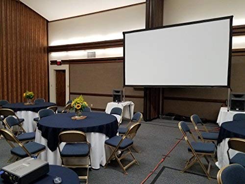 Silver Ticket Products STO Series Indoor/Outdoor 16:9 4K / 8K Ultra HD, HDR & HDTV Ready Movie Projector Screen Front Projection White w/Black Back, 175" Sliding Snap Frame with Stand STO-169175S by Silver Ticket Products - Image 6
