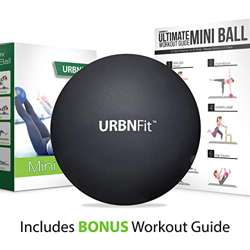 image for URBNFit Small Exercise Ball - 9-inch Mini Pilates Ball with Fitness Gu