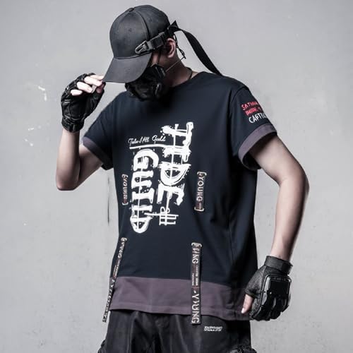 XYXIONGMAO Camisa Techwear Japonesa Streetwear Hip Hop Camiseta