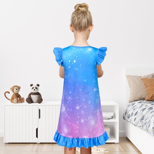 Image of Girls Nightgowns Unicorn Sleepwear Night Sleep Dress Pajamas Little Kids Toddler Soft Nightgown