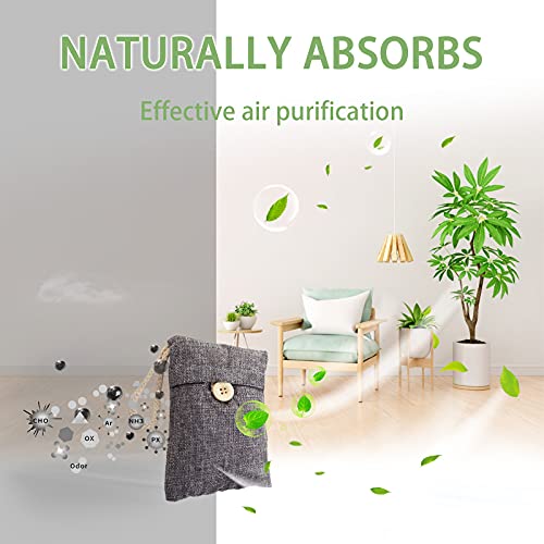 Charcoal Bags Odor Absorber (10X100G+4X200G) Activated Bamboo Charcoal Air Purifying Bags Charcoal Odor Eliminating Bags For Home & Car Shoes, Closet, Pet -14 Pack #TOP3