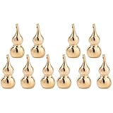 NUOBESTY Brass Gourd Pendants 10 Pcs Lightweight Diy Keychain Charms for Feng Shui Good Luck Jewelry Making Accessories for Home Decoration