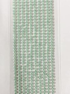 500 x Self Adhesive Pearls Gems 3mm Mini Flat Backed Round Pearls Beads Strips Embellishments White