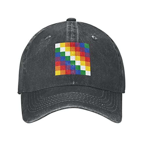Casual Casquette De Sport Tribal Andin Wiphala-Qulla Suyu Chapeau De Papa Classic Casquette Trucker pour Tennis Femme Eté