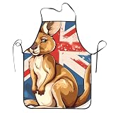 Delantal Australia Bandera Británica Animal Cocina Delantales 52x72cm Mujer