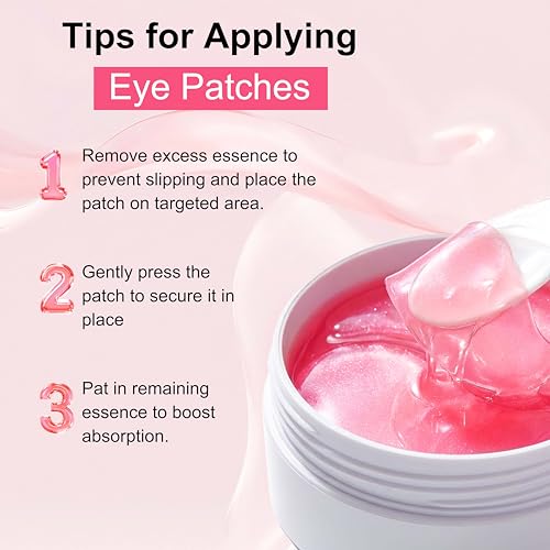 Kaufpart 60 PCS Peptides Collagen Hydrogel Eye Patch | Gel Eye Patches for the appearance of Dark Circles, Undereye Bags | Firming, Age-Defying Care with Retinol, Collagen | Korean Skin Care