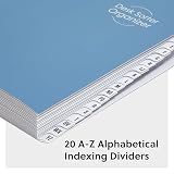 Smead Biurko File/Sorter, alfabetic (A-Z), 20 przegródek, rozmiar litery, niebieski (89282)