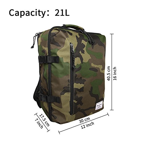 Rangeland Underseat Carry-On Backpack Luggage Lightweight Casual Laptop Backpack Macbook Pro 16 Travel Gym Sport Daypack 21L, Green Camo #TOP6