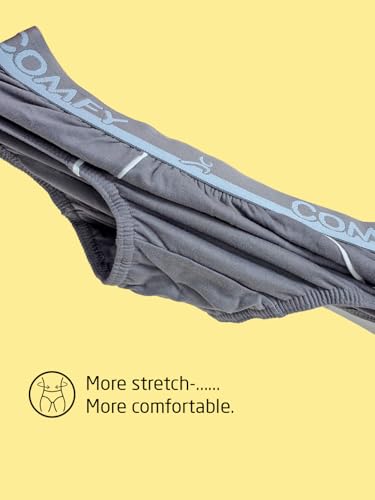 Image of Amul Comfy Men's Pure Cotton Multi Color Brief Pack of 4 (Assorted Colour May Vary)