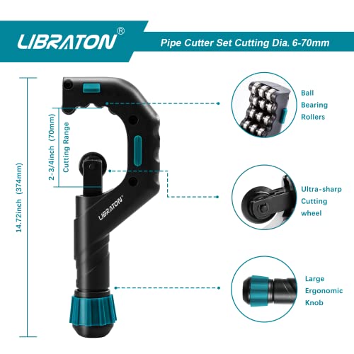 Libraton Tube Cutter, Mini Tubing Cutter, Heavy-Duty Pipe Cutter With Deburring Tool For Copper Pipe, Aluminum Pipe, Thin Stainless Steel Pipe #TOP1