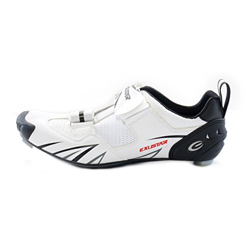 Exustar E-St951 Triathlon Shoe, White, 40 Euro/7 Us #TOP5
