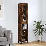Grande capacité de rangement Ce buffet haut en bois d'ingénierie offre un espace total de 34,5x34x180 cm avec étagères et porte, idéal pour organiser livres, vêtements et objets essentiels, facilitant l'ordre et l'accès rapide dans votre pièce.