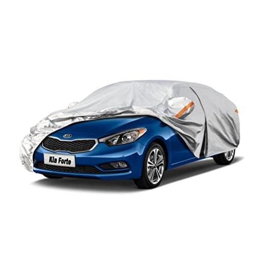 Kayme SUV Car Cover Custom Fit for Volkswagen VW Tiguan Allspace, BMW X1, Kia Sportage Windproof Upgraded & 100% Waterproof. All-Weather Full Exterior Cover Rain Sun Protector with Towel.