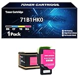 71B1HK0 71B1HC0 71B1HM0 71B1HY0 Cartuccia Toner con Chip Compatibile con Lexmark CS317 CS417 CS517 CX317 CX417 CX517 Multifunzione Stampante Laser, Magenta-1 Pack