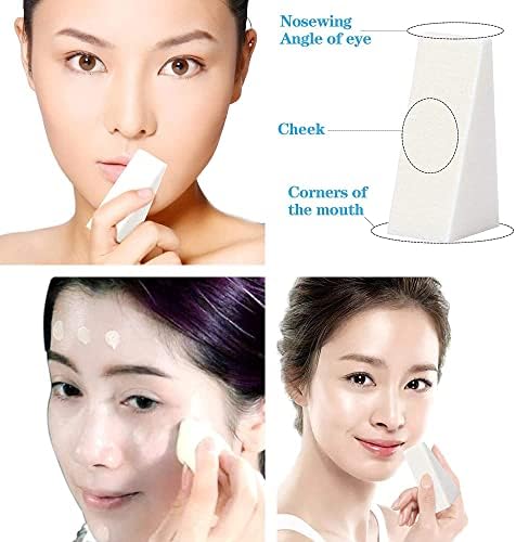 Makeup Sponge Blenders, 20 Pcs Beauty Wedges - Circle Shaped Sponges, White, Soft, Foundation Makeup Blender for Liquid, Creams, and Powders, Wet and Dry use (Assorted Sponges 20 Pieces)