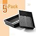 Mr. Pen- Plastic Growing Trays, 5Pack, Black, 17x10, Plant Tray, Seed Tray, Seedling Tray, Propagation Tray, Plant Trays for Seedlings, Planting Trays, Microgreens Growing Trays, Seedling Starter Tray