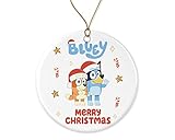 PaulDesigns Bluey Christmas Ornament - Bluey Family 2022 Christmas Ornament - Christmas Tree Decor - Christmas