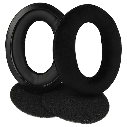 vhbw Ohrpolster kompatibel mit Sennheiser HD555, HD558, HD595, HD598, HD515, HD518 Kopfhörer Headset, Schaumstoff Schwarz