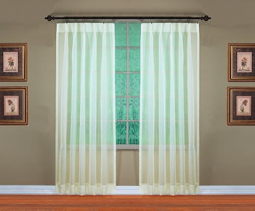 Image of Today's Curtain, Emelia Pinch Pleat Pair 48 inch W x 84 inch L Ecru, 2-Piece-Set
