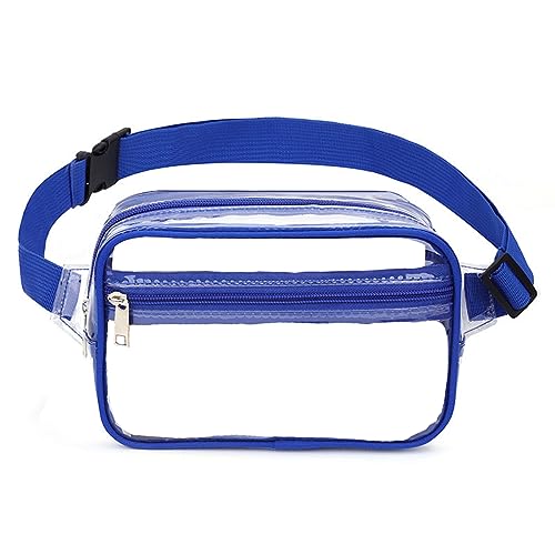Clear Purses for Women Stadium Fanny Packs, Crossbody Bags (Blue)