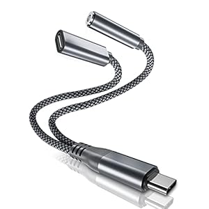 USB type C naar 3.5mm Koptelefoon-Adapter en Oplader,2 in 1 3,5 mm DAC Aux Audio Oordopje Jack en USB PC Stroom Opladen…