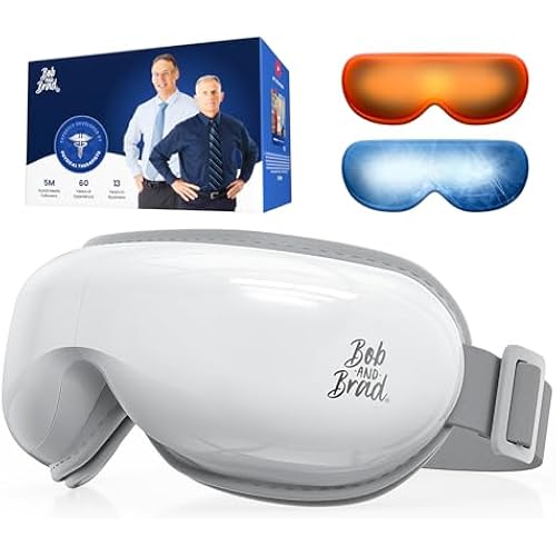 BOB AND BRAD Eye Massager with Heat and Cooling, FSA-HSA Eligible, Heated Eye Massager Mask for Dry Eyes, Migraines, Headaches Relief, Reduce Strain, Improve Sleeping, Birthday Gift for Women Men
