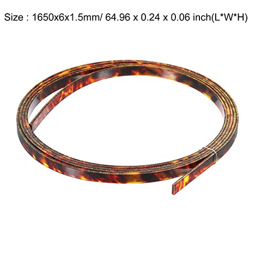 Meccanixity Plastic Binding Purfling Strip 1650X6X1.5Mm Guitar Binding Edge Trim For Acoustic Classical Guitar Brown 1 Pack #TOP1