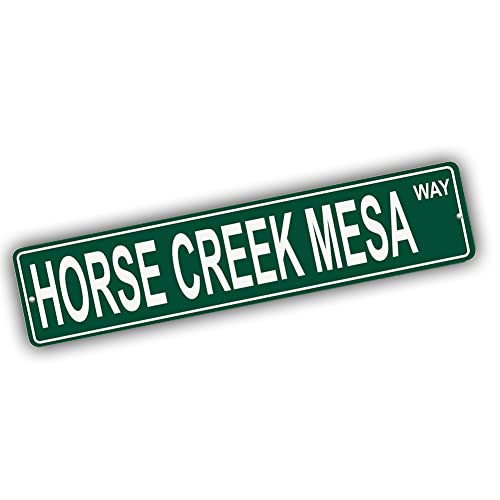 Brotherhood Aluminum Street Sign for Horse Creek Mesa - Wyoming Wall Decor