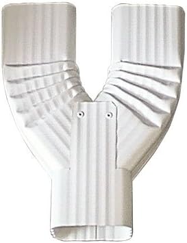 Y Downspout Funnel for Rectangular Downspouts (3x4, Low Gloss White)