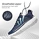FitVille Extra Weite Laufschuhe Herren Walking Schuhe Atmungsaktive Sportschuhe Dämpfung Straßenlaufschuhe Bequeme Joggingschuhe Leicht rutschfest Turnschuhe,Marineblau,45,Weit