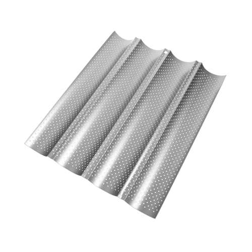 BIUDECO Bandeja Para Hornear De Cuatro Ranuras Molde Para Pan Francés Antiadherente De Acero Al Carbono Para Hornear Pan Casa