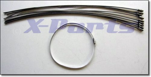 10 Edelstahl Kabelbinder V2A – 330 Mm Lang, Hitzebeständig, Für Hitzeschutzband & Kabel