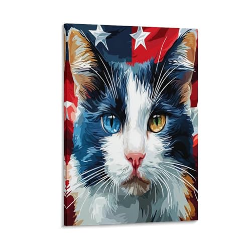 American Shorthair tableau decoration murale en toile 40x60cm pour salon