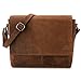 Produktbild LEABAGS Leder Umhängetasche Herren & Damen I Echtleder Laptoptasche bis 14 Zoll I Messenger Bag mit Schultergurt I Schultertasche I Arbeitstasche I Tragetasche I Handtasche I Fox