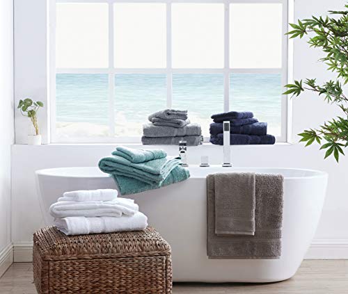 Nautica - Bath Towels, Highly Absorbent & Fade Resistant Bathroom Essentials, Oeko-Tex Certified (Oceane White, 6-Piece) by Nautica - Image 5