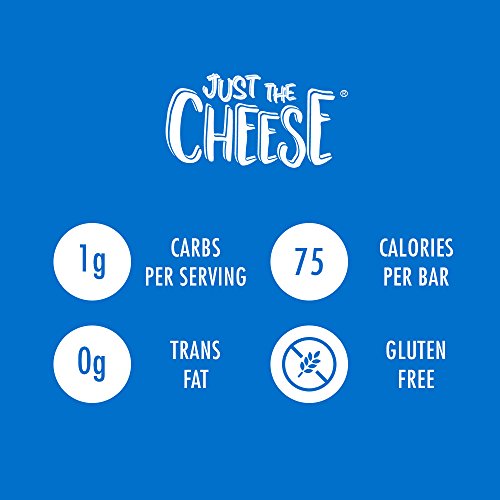 Just the Cheese Bars, Low Carb Snack - Baked Keto Snack, High Protein, Gluten Free, Low Carb Cheese Crisps - Grilled Cheese, 0.8 Ounces (Pack of 12) - Thumbnail 3