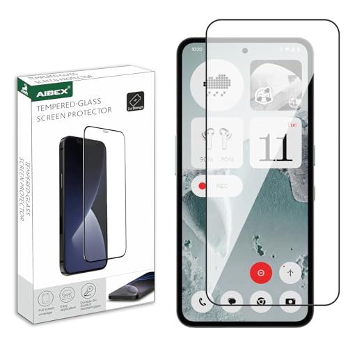 Image of AIBEX Military-Grade Tempered Glass Screen Protector for CMF Nothing Phone 2 Pro with Edge-to-Edge Full Screen Coverage | Scratch Resistant | Case Friendly | Easy Installation Kit