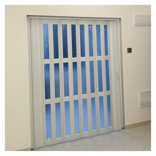 折りたたみドア アクリルパネル内装アコーディオンドア、ポータブルマルチフォールド防水ドア、クローゼットスライドパーティション折りたたみドアカスタマイズ((60x80in)152.4x203.2cm)