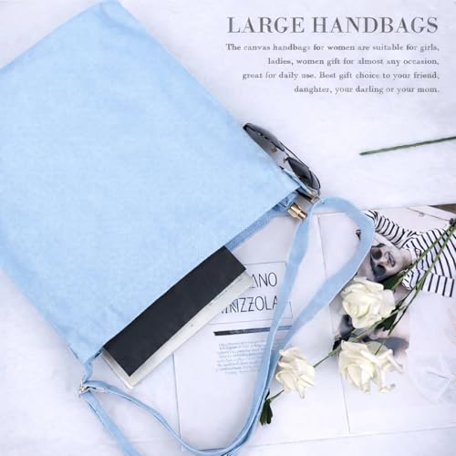 Image of Lify Women's Retro Large Size Canvas Shoulder Bag Hobo Crossbody Handbag Casual Tote - 1 Piece